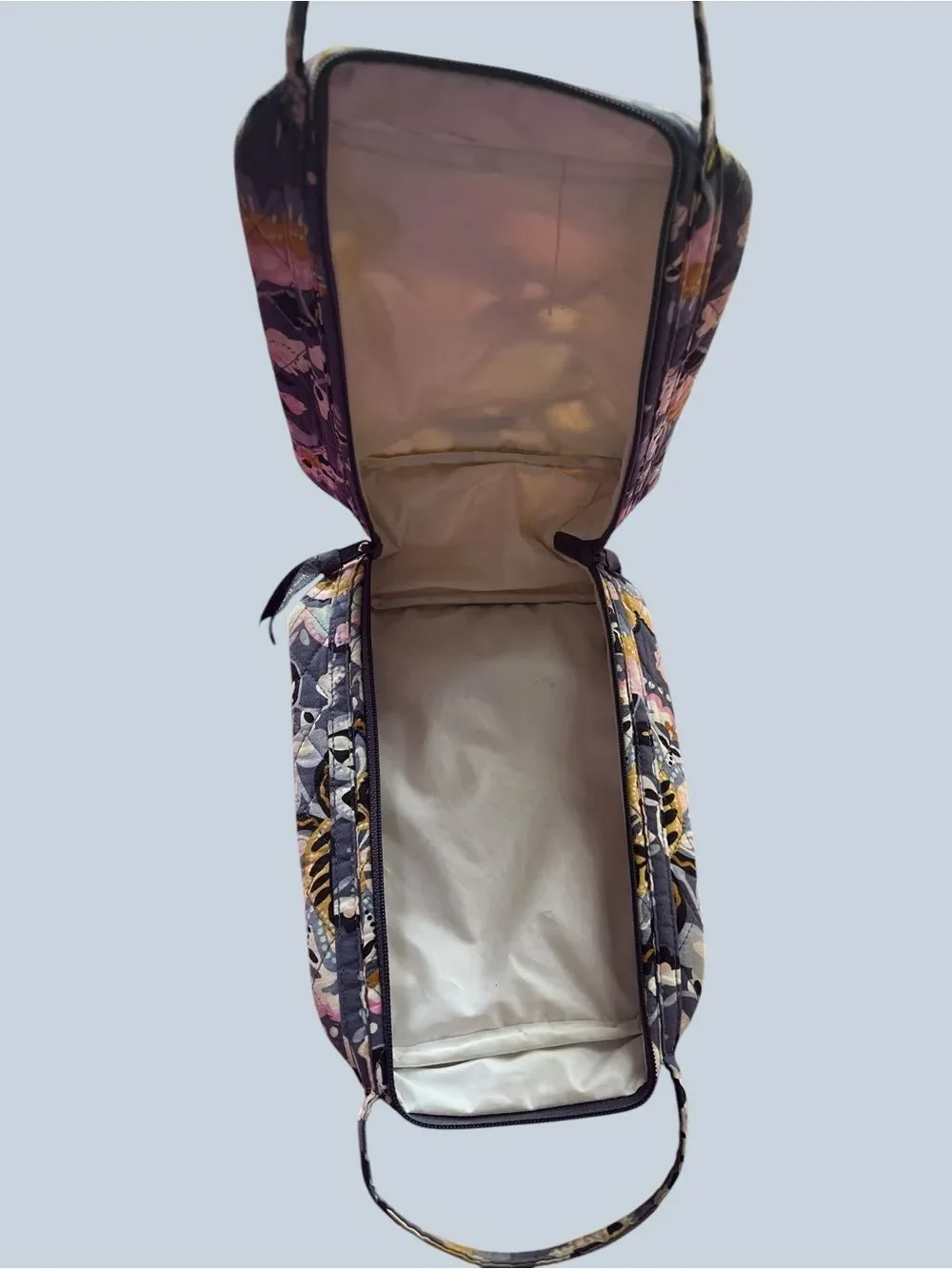 Vera Bradley Charmont Meadow Lunch Bag- Gray and Yellow